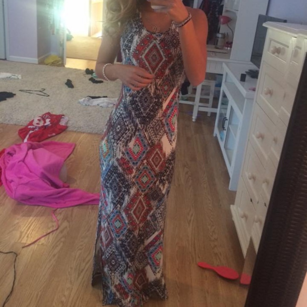 Tribal Designed Maxi Dress